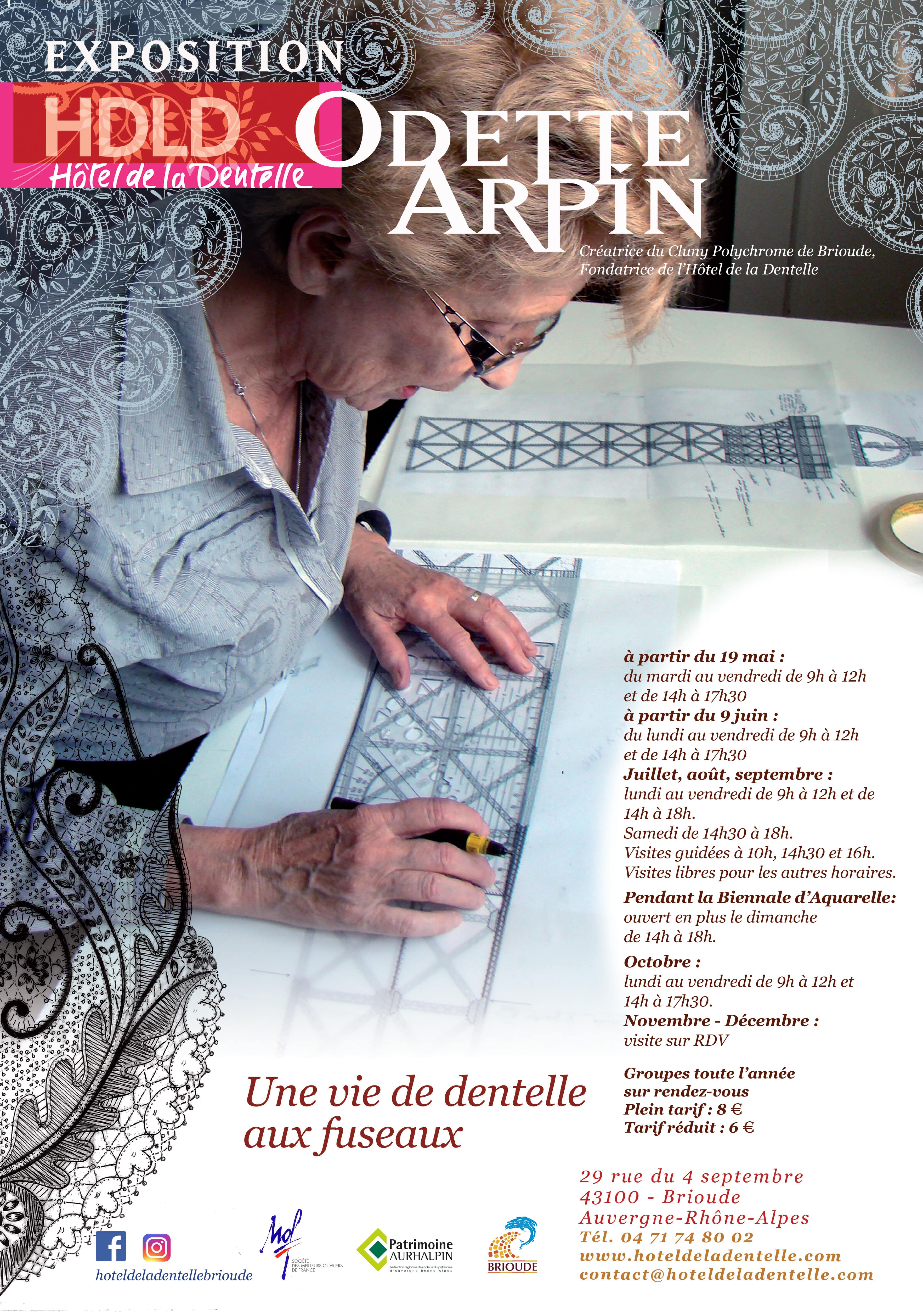 RETROSPECTIVE ODETTE ARPIN - HOTEL DE LA DENTELLE